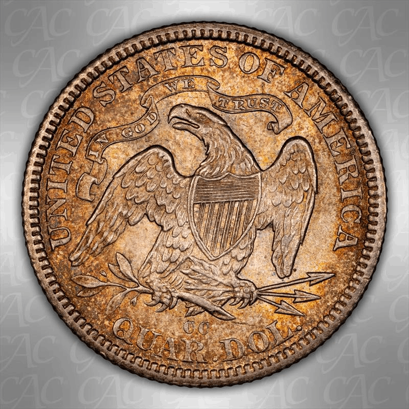 1877-CC 25c CACG MS 63