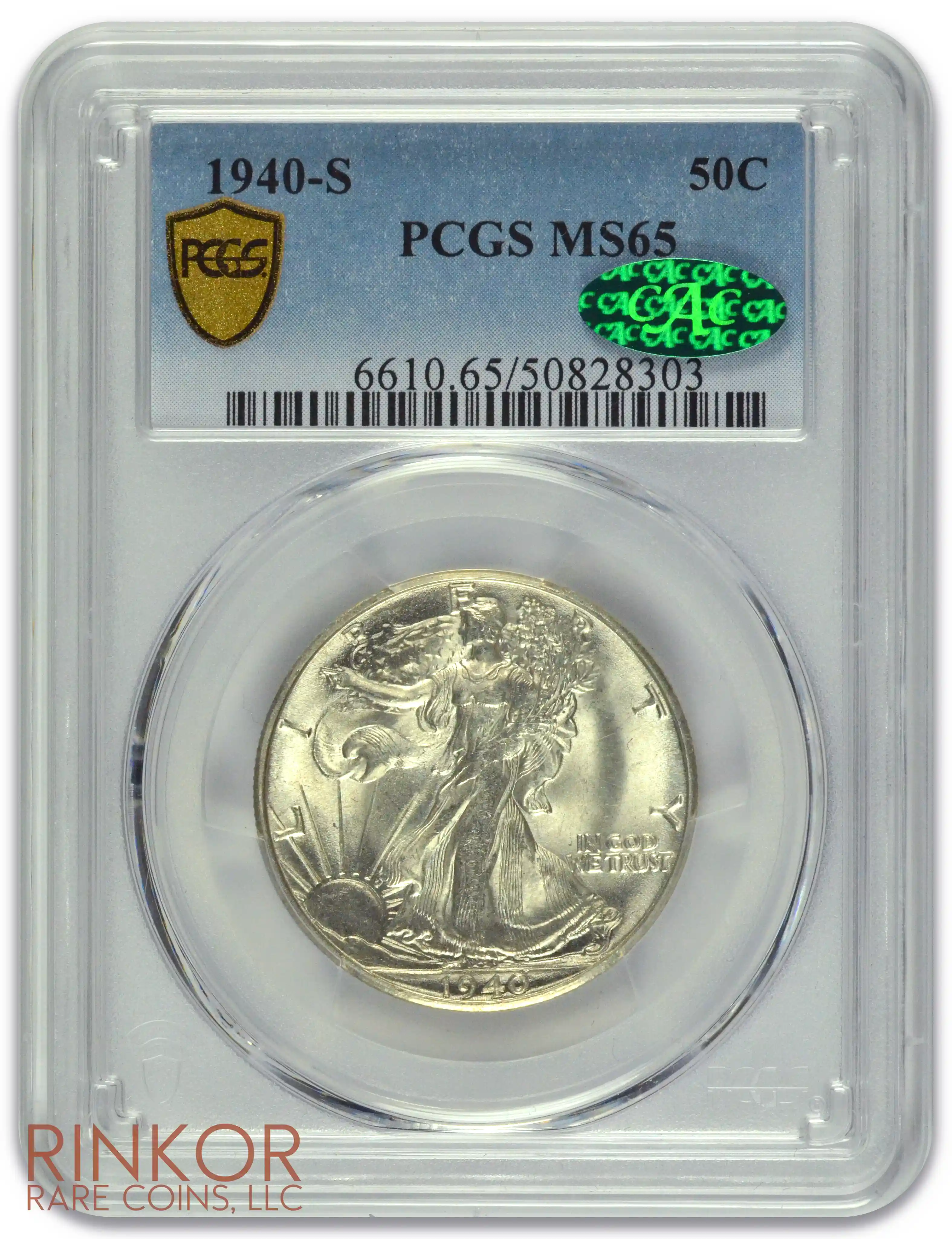 1940-S Walking Liberty PCGS MS 65 CAC