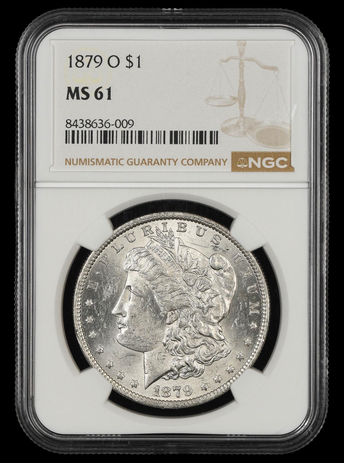 1879 O $1 NGC MS61