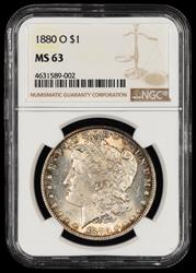 1880 O $1 NGC MS63 MS63