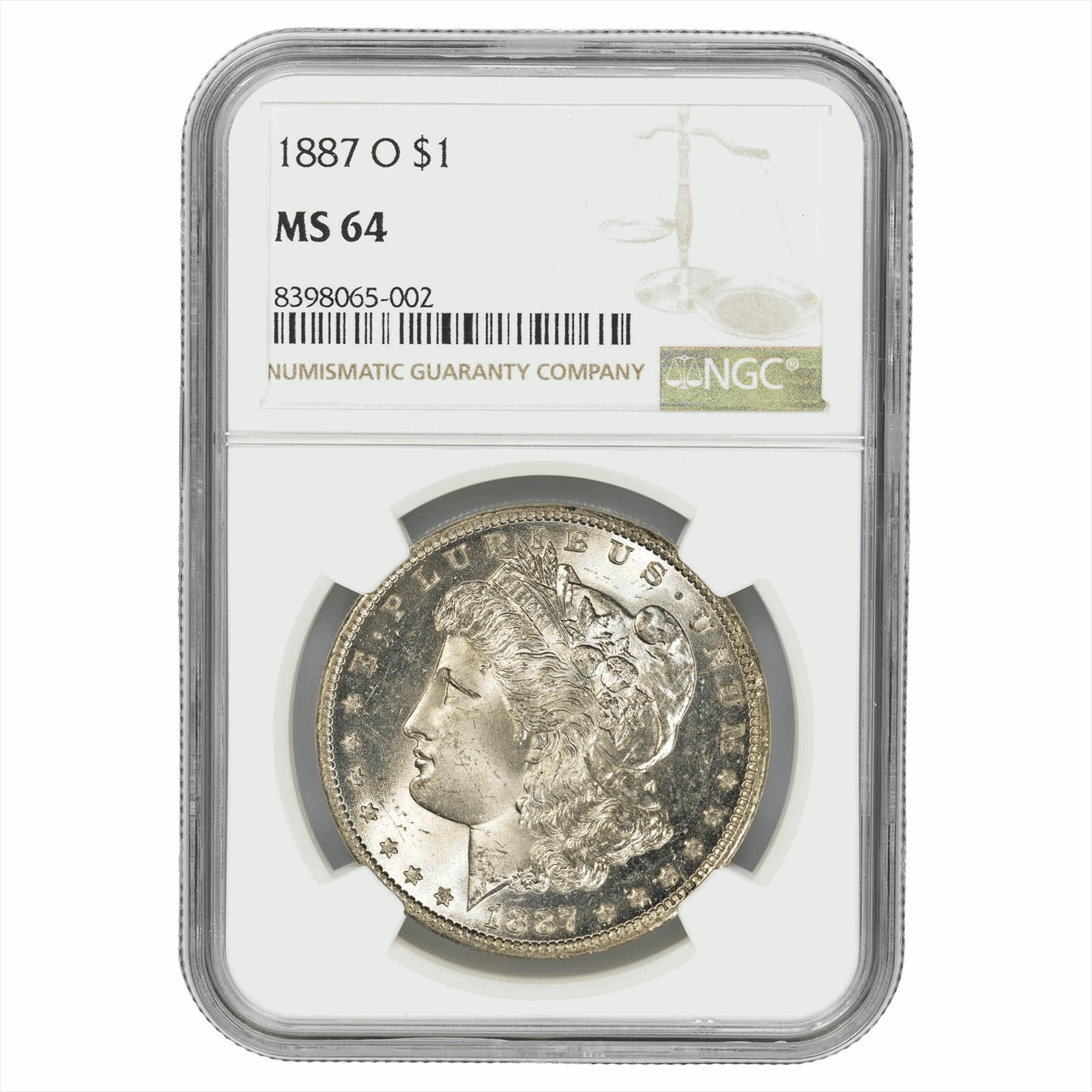 1887-O Morgan Silver Dollar $1 NGC MS 64