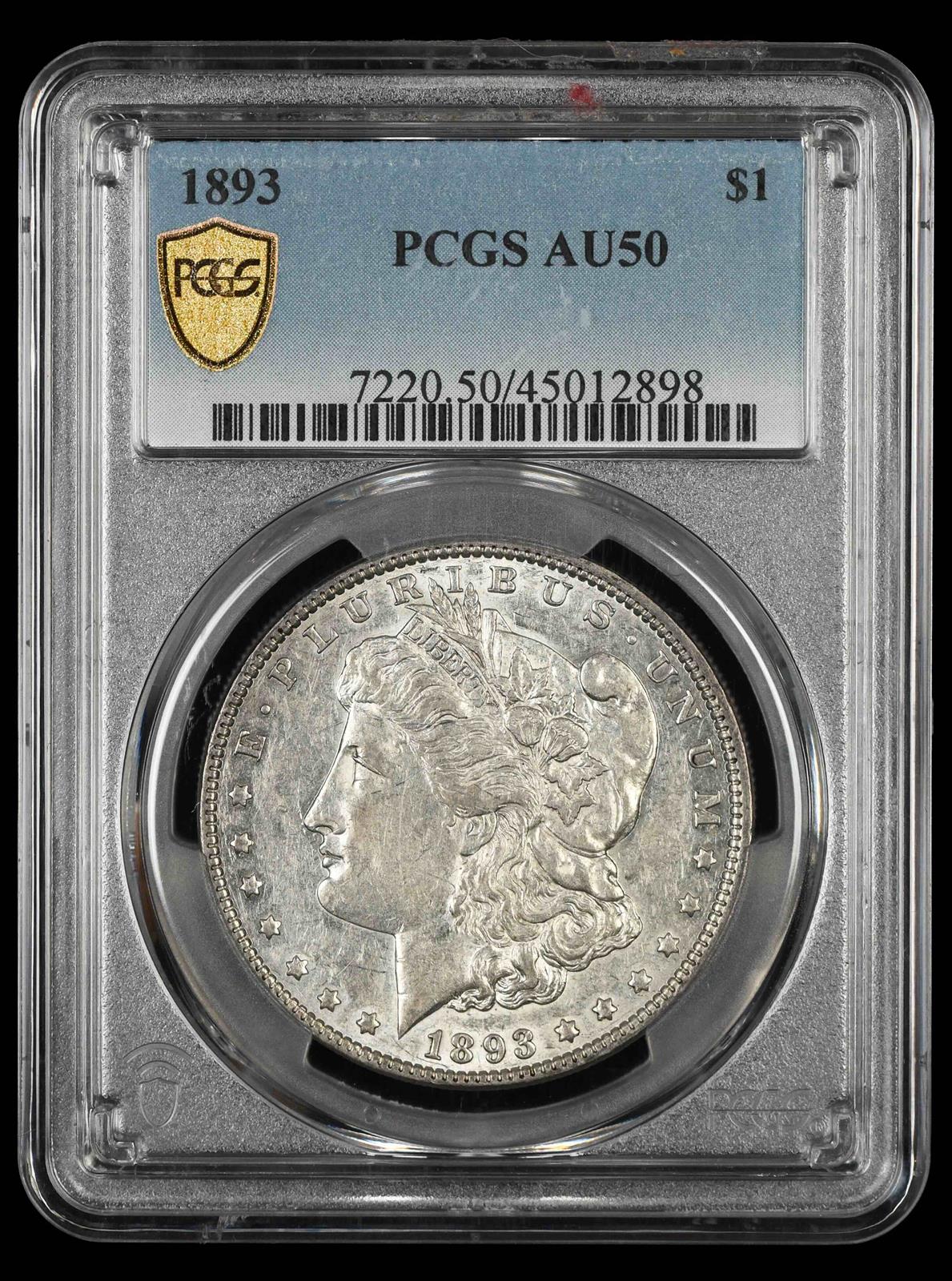 1893 $1 PCGS AU-50