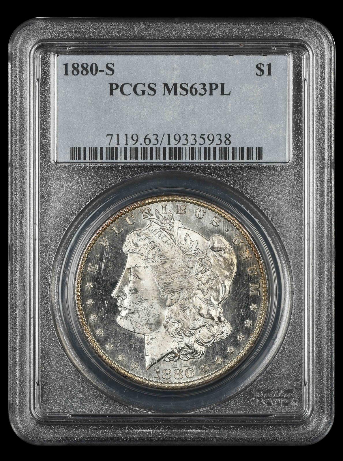 1880-S $1 PCGS MS63 PL
