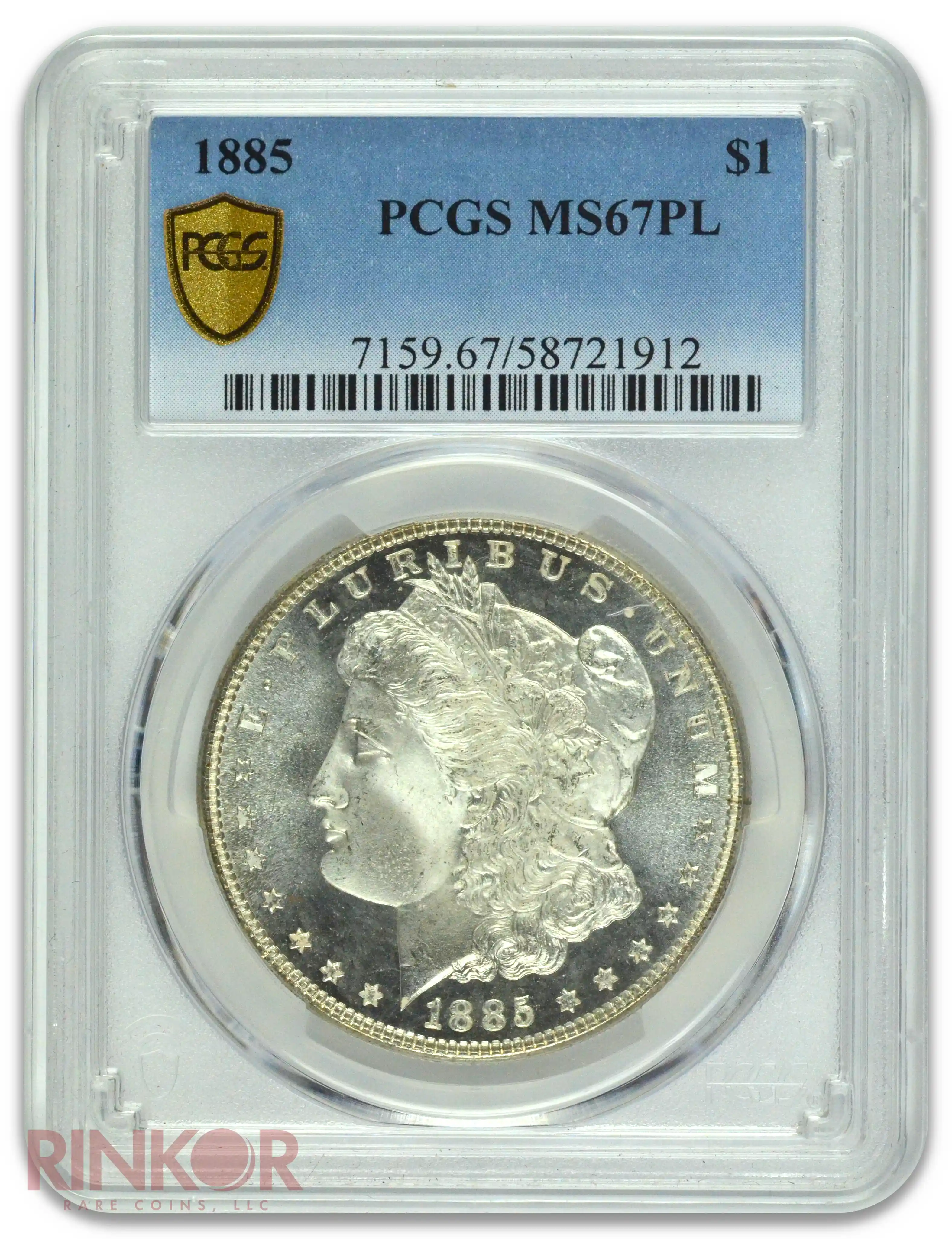1885 $1 Morgan Dollar PCGS MS 67 PL