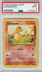 1999 Pokemon Game Charmander #46 PSA Mint 9 