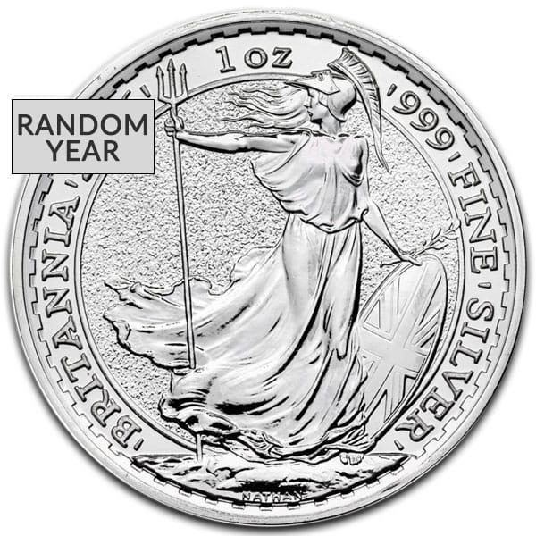 1oz .999 Silver Britannia -Assorted Dates- 