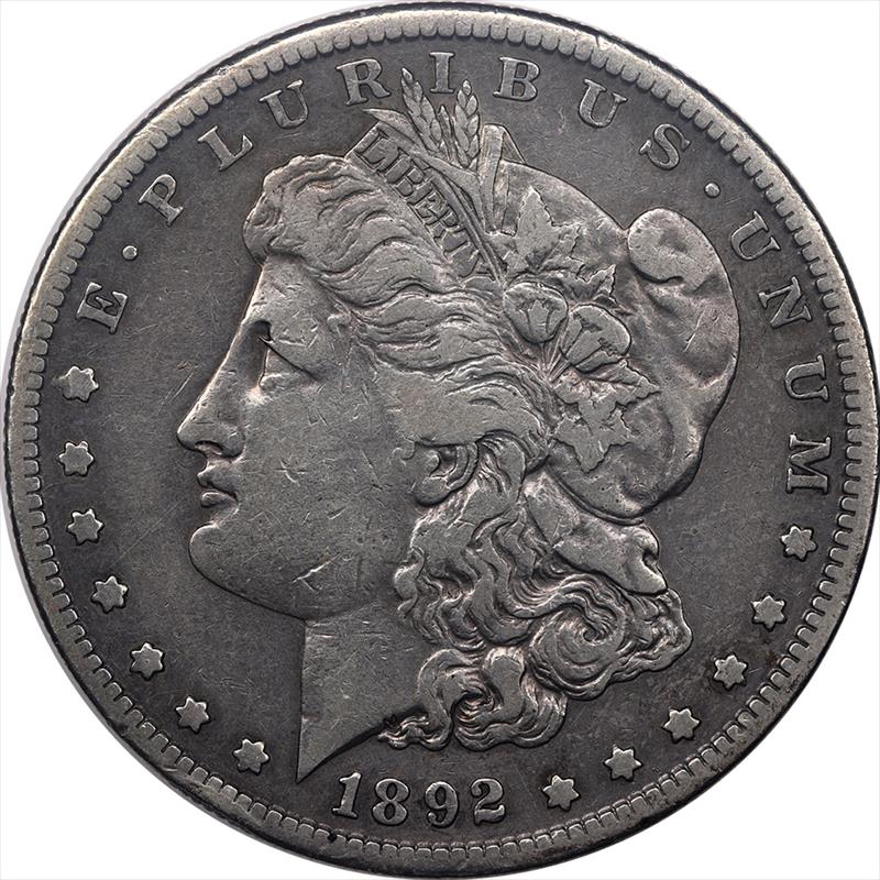 1892-S Morgan Silver Dollar Circulated, Very Fine +