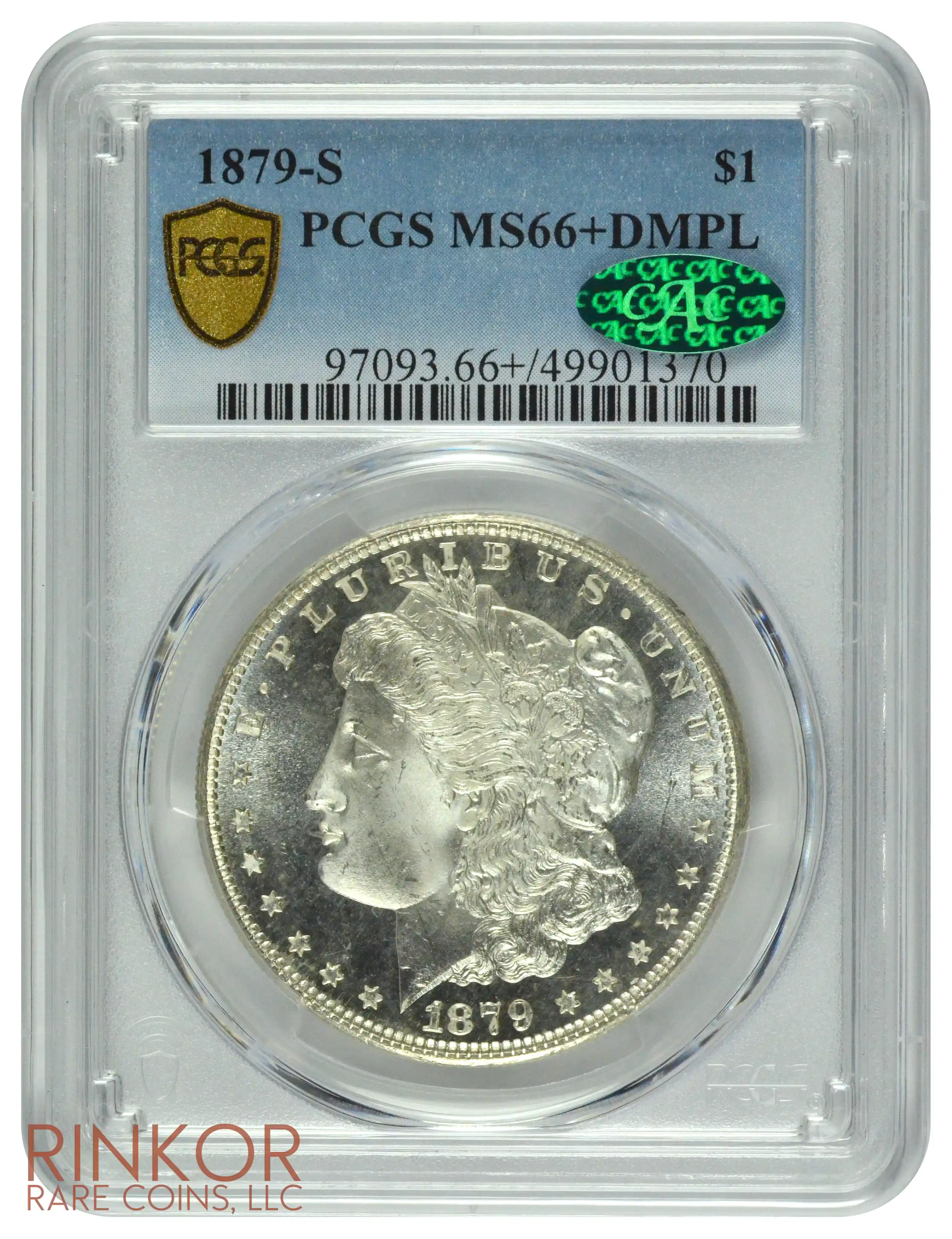 1879-S $1 PCGS MS 66+ DMPL CAC