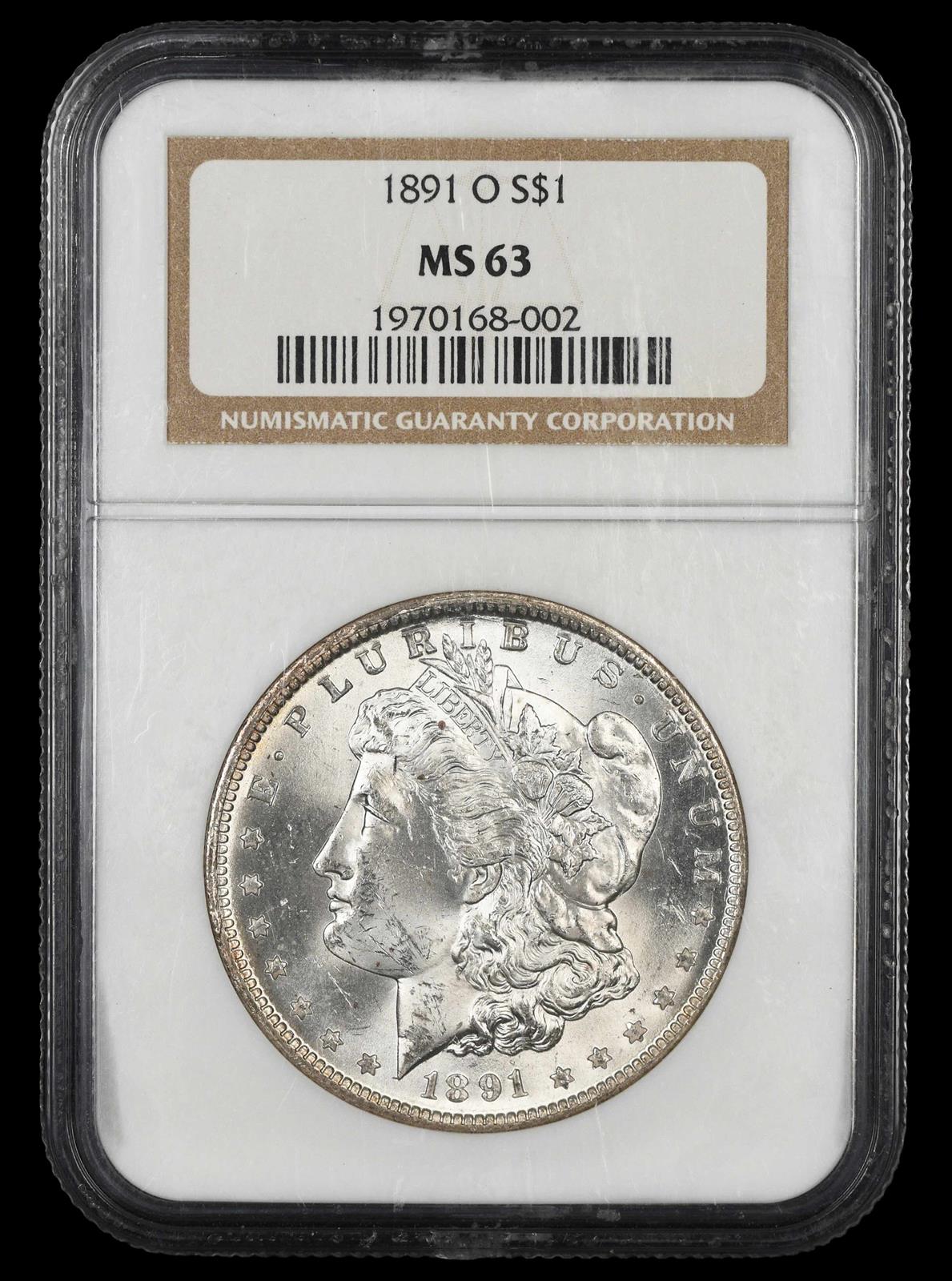 1891 O $1 NGC MS 63