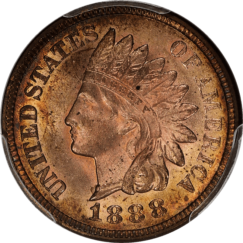 1888 Indian Head Cent 1C PCGS MS 64 RD