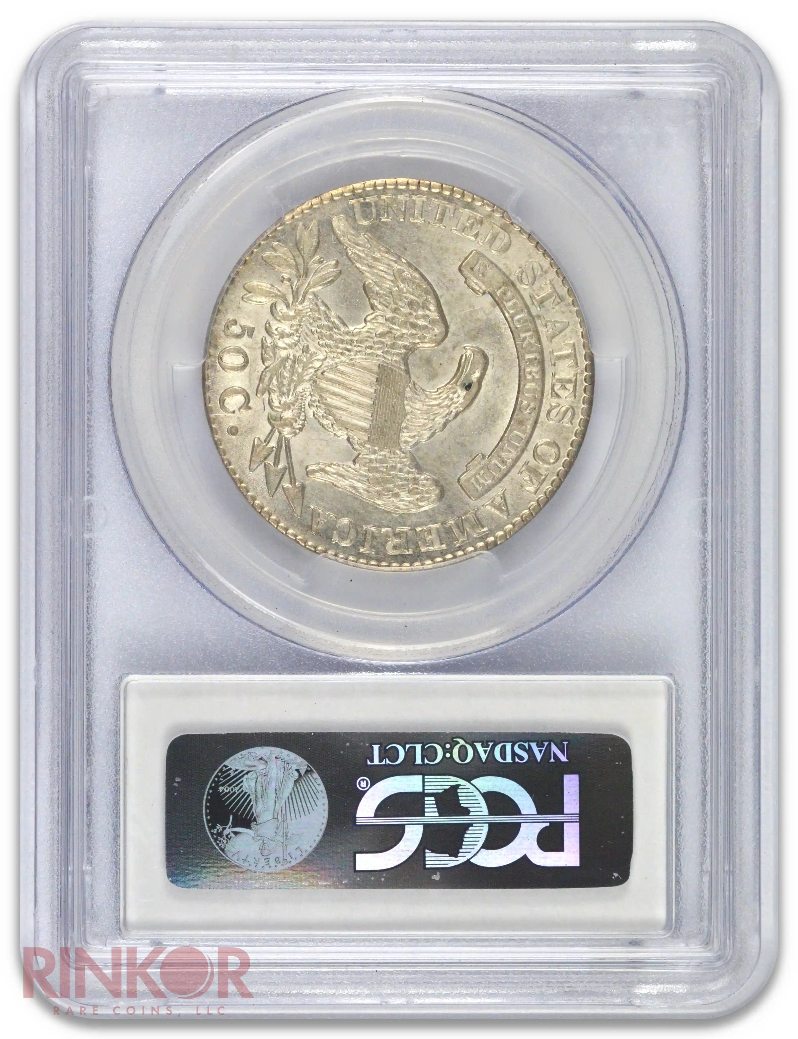 1830 Large 0 Capped Bust Half Dollar PCGS AU-58