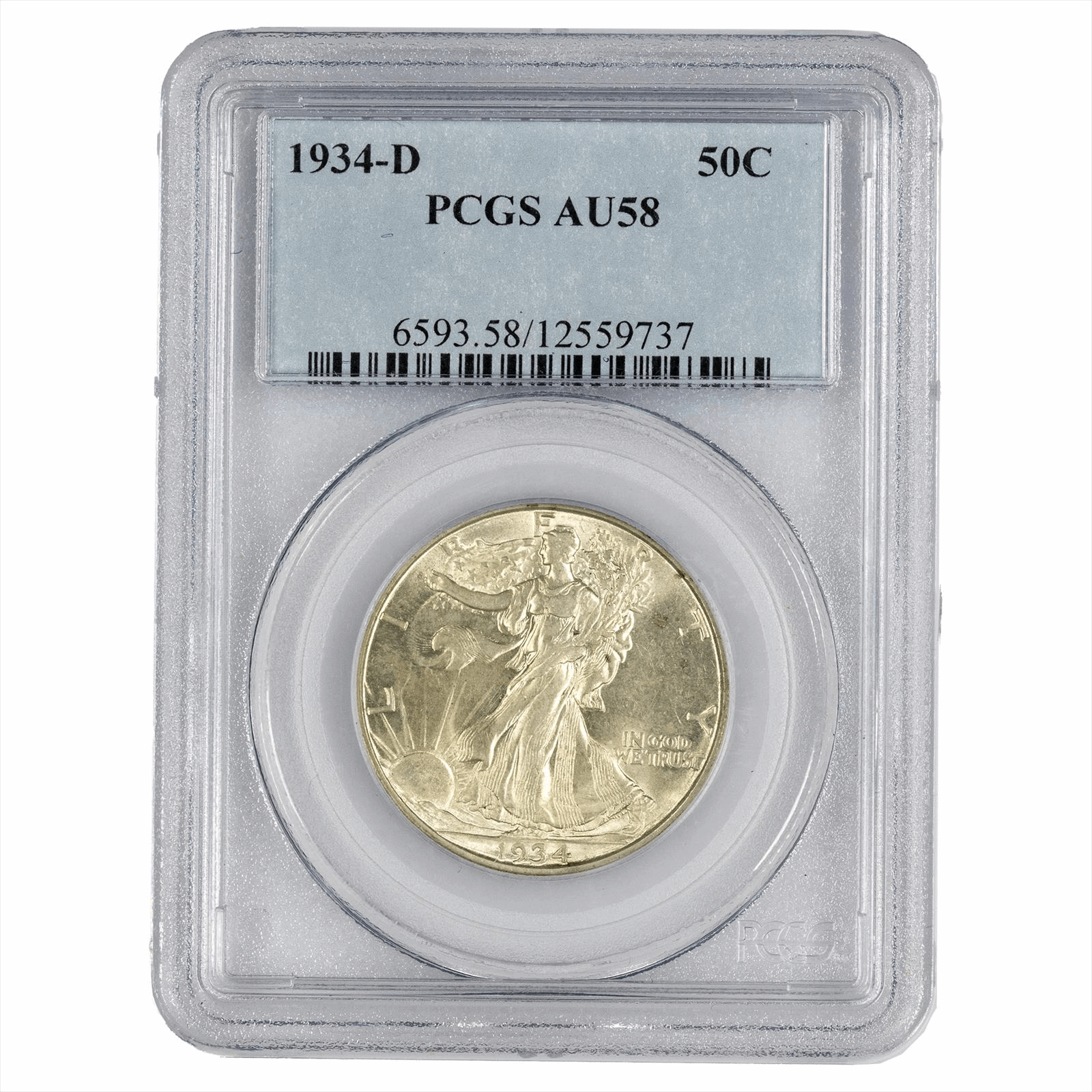 1934-D Walking Liberty  Half Dollar PCGS MS 58 