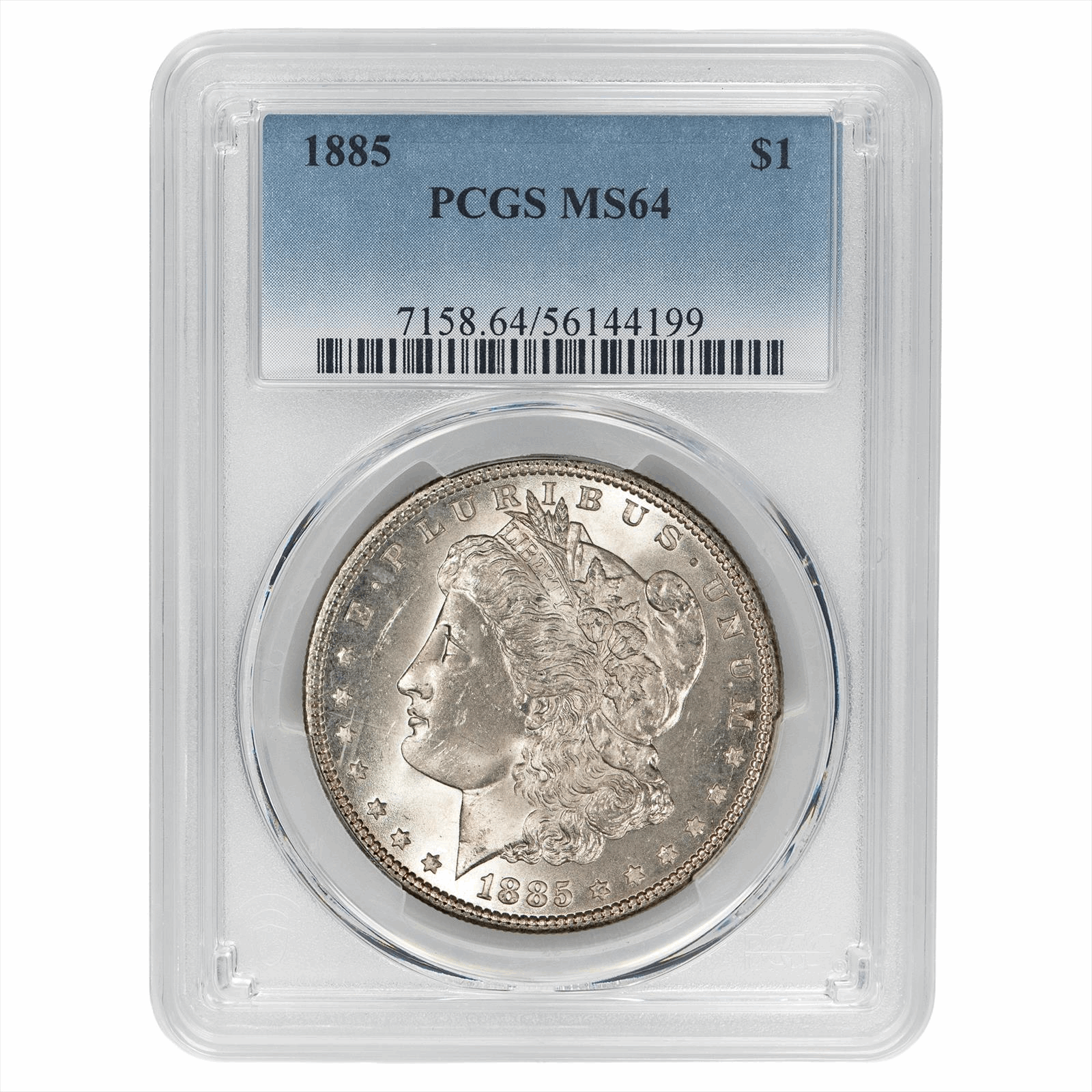 1885 Morgan Silver Dollar $1 PCGS MS 64