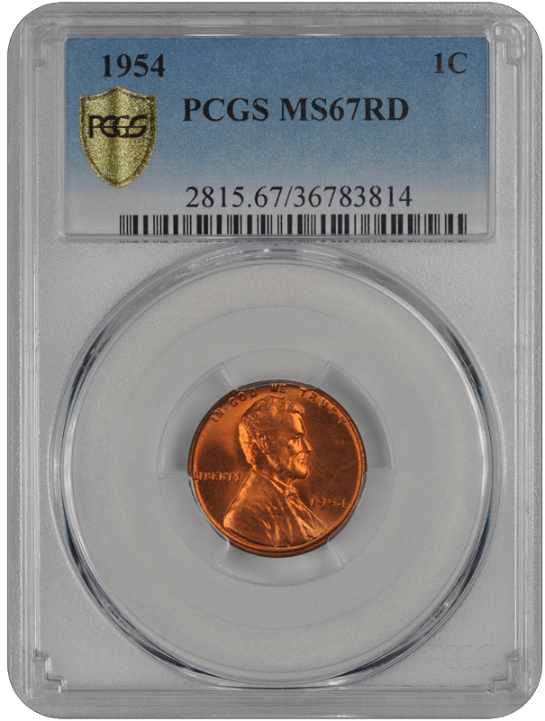 1954 Lincoln PCGS RD 67