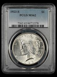1923-S $1 PCGS MS 62