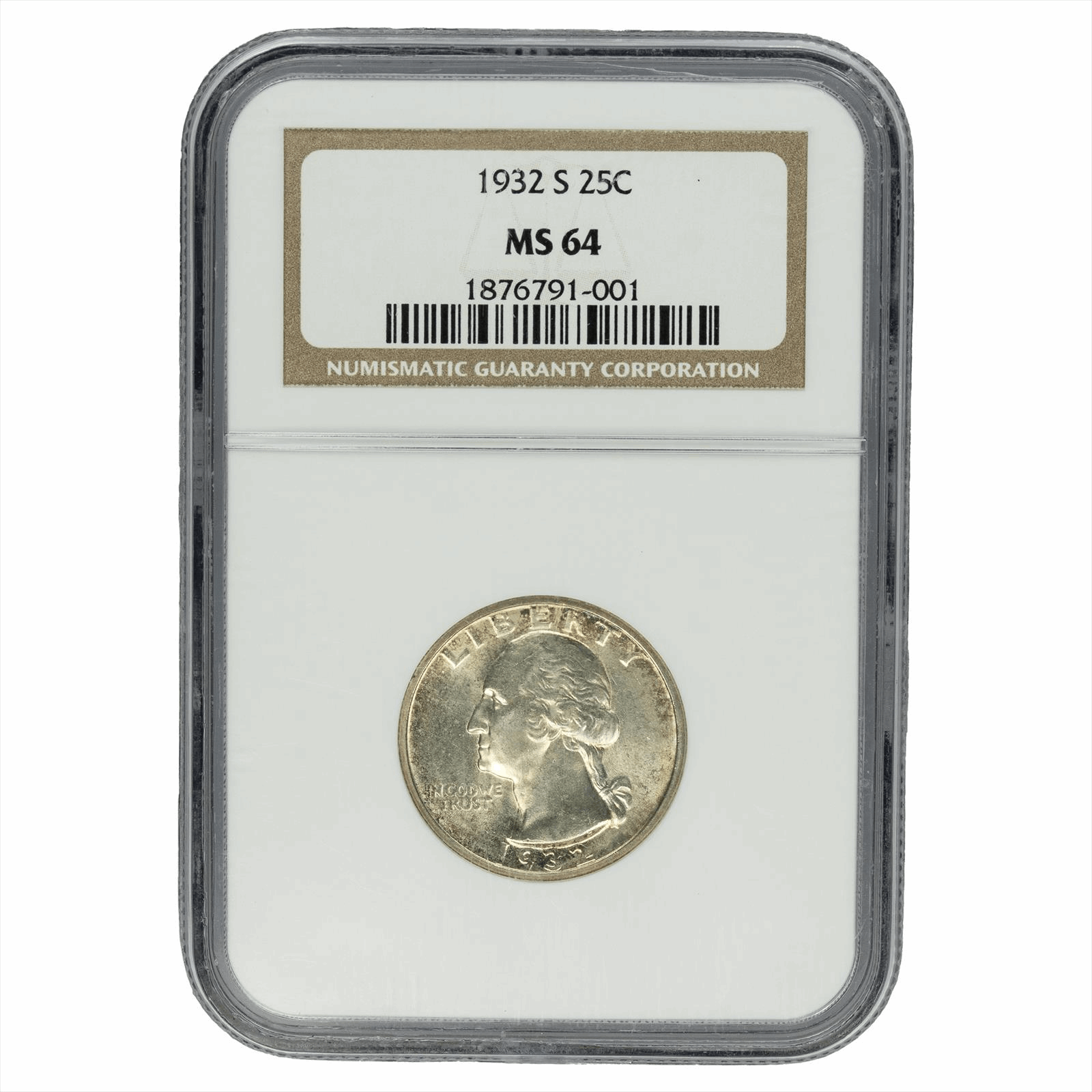 1932-S Washington Quarter 25C NGC MS 64