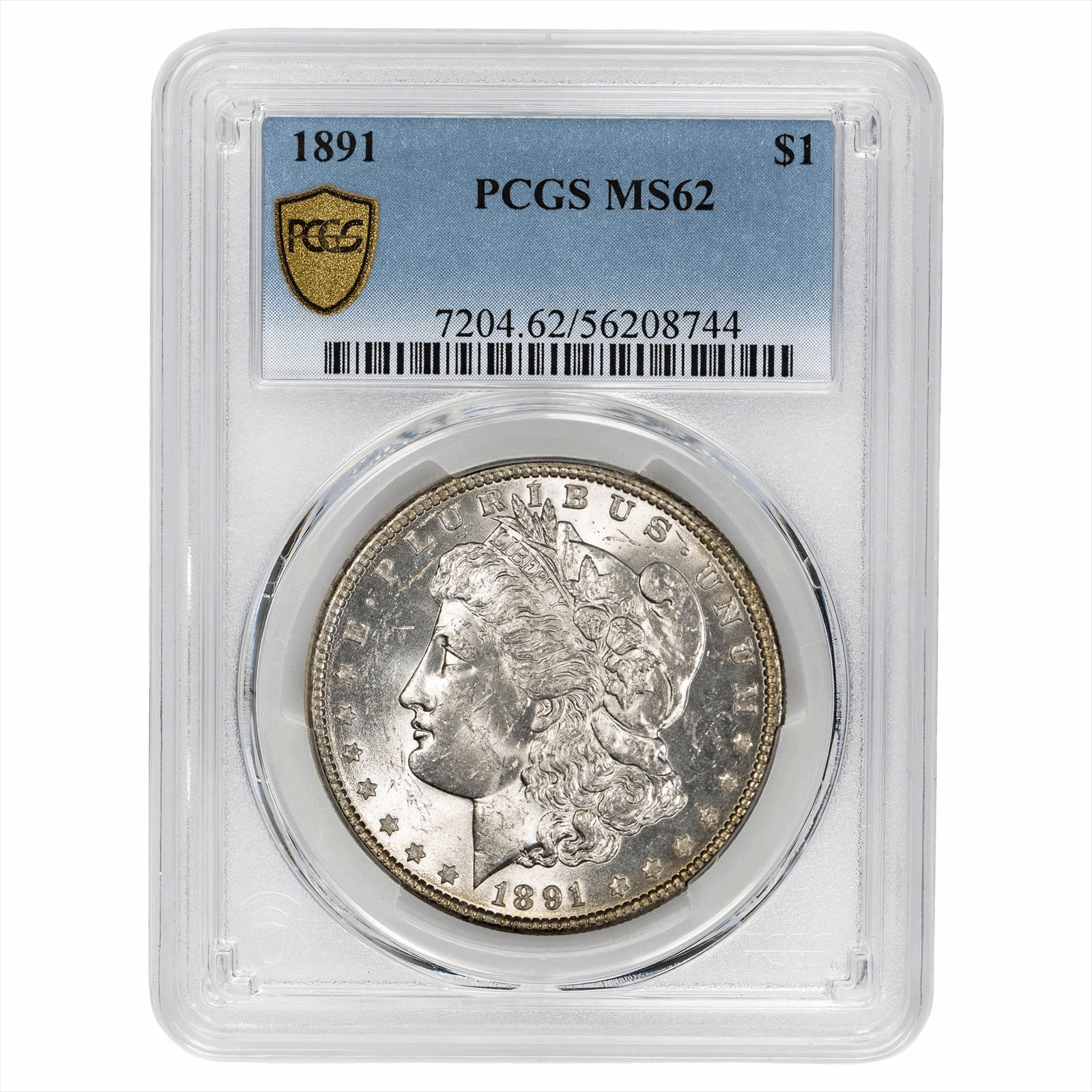 1891 Morgan Silver Dollar $1 PCGS MS 62