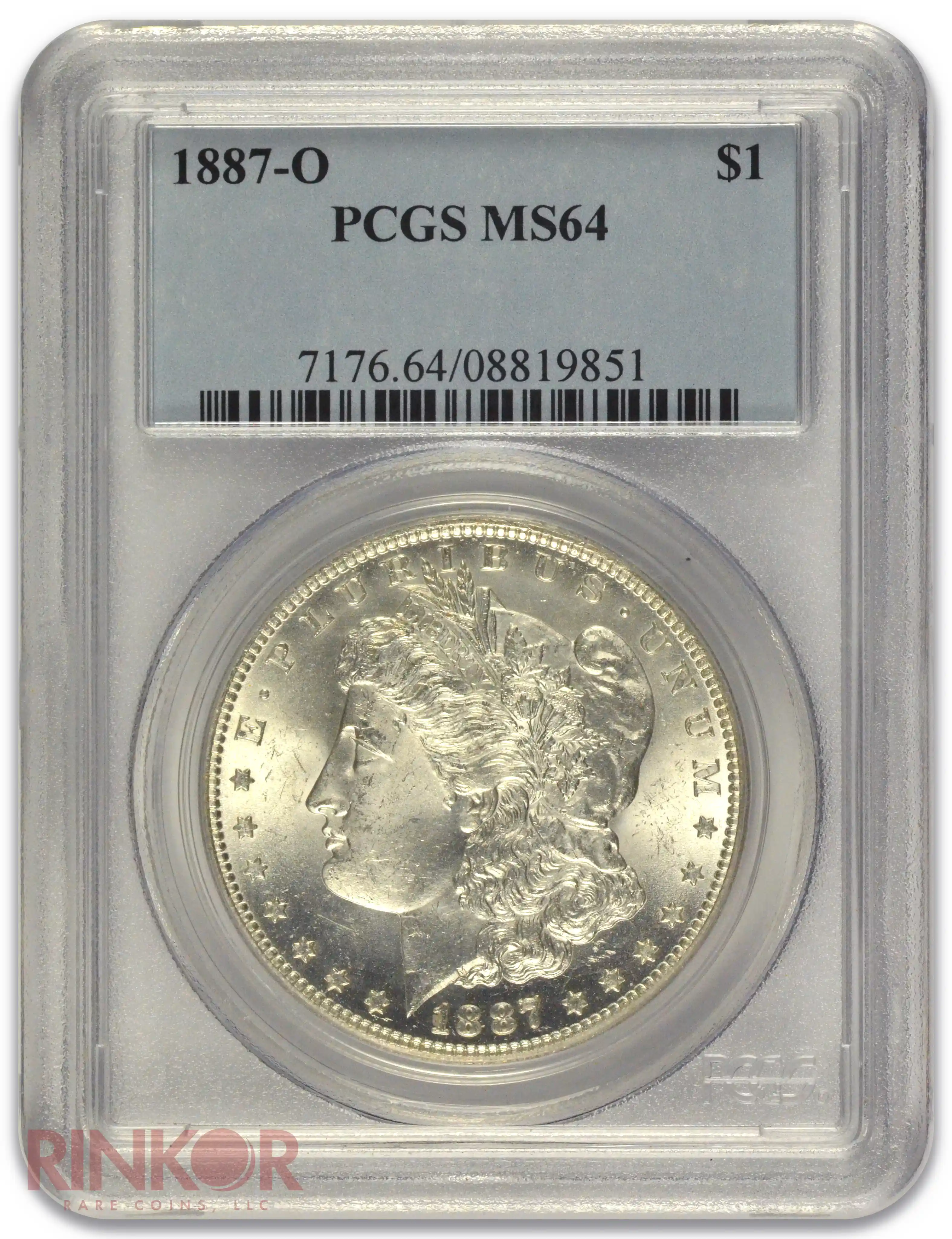 1887-O $1 Morgan Dollar PCGS MS 64 