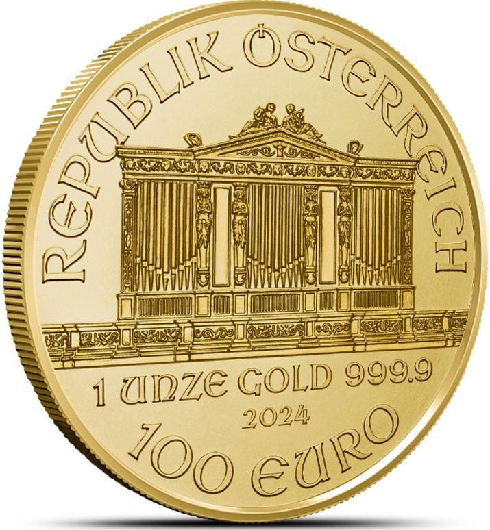 2024 100 Euro 1oz. Austrian Gold Philharmonic, BU 