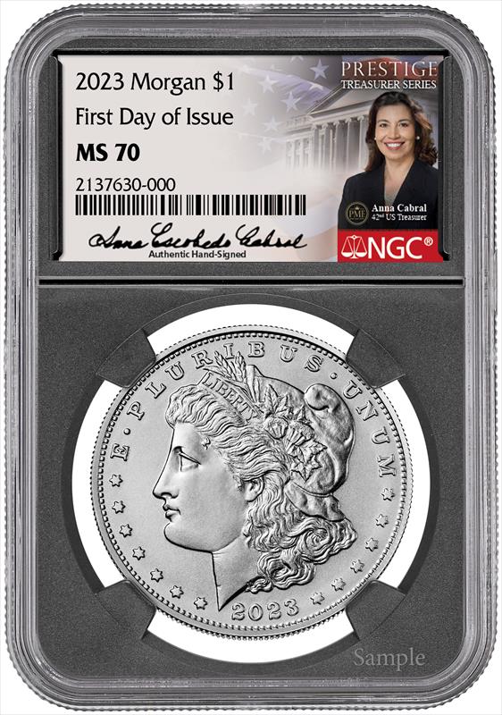 2023 $1 Morgan & Peace Silver Dollar Set, FDI, MS70, NGC, Anna Cabral -  Prestige Metals Exchange