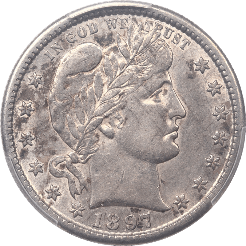 1897-S Barber Quarter 25c PCGS AU53 - Nice Original Coin