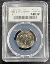 1985-D Washington PCGS MS 66