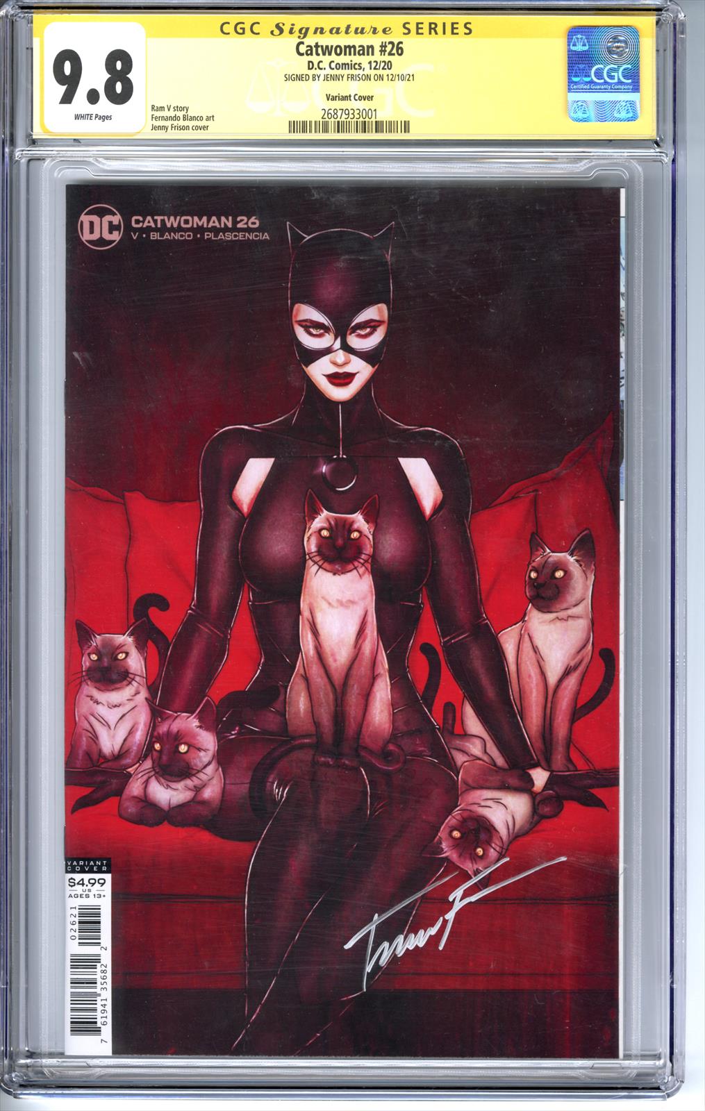 Catwoman v2018 #26 CGC 9.8 Signature Series  Signed by Jenn Frison (Variant Cover) 