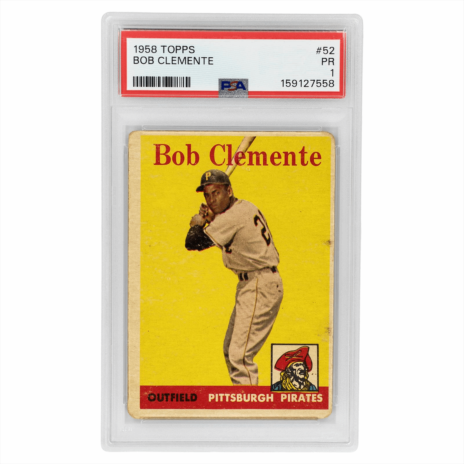 1958 Topps Bob Clemente #52 PSA PR 1 Cert #159127558