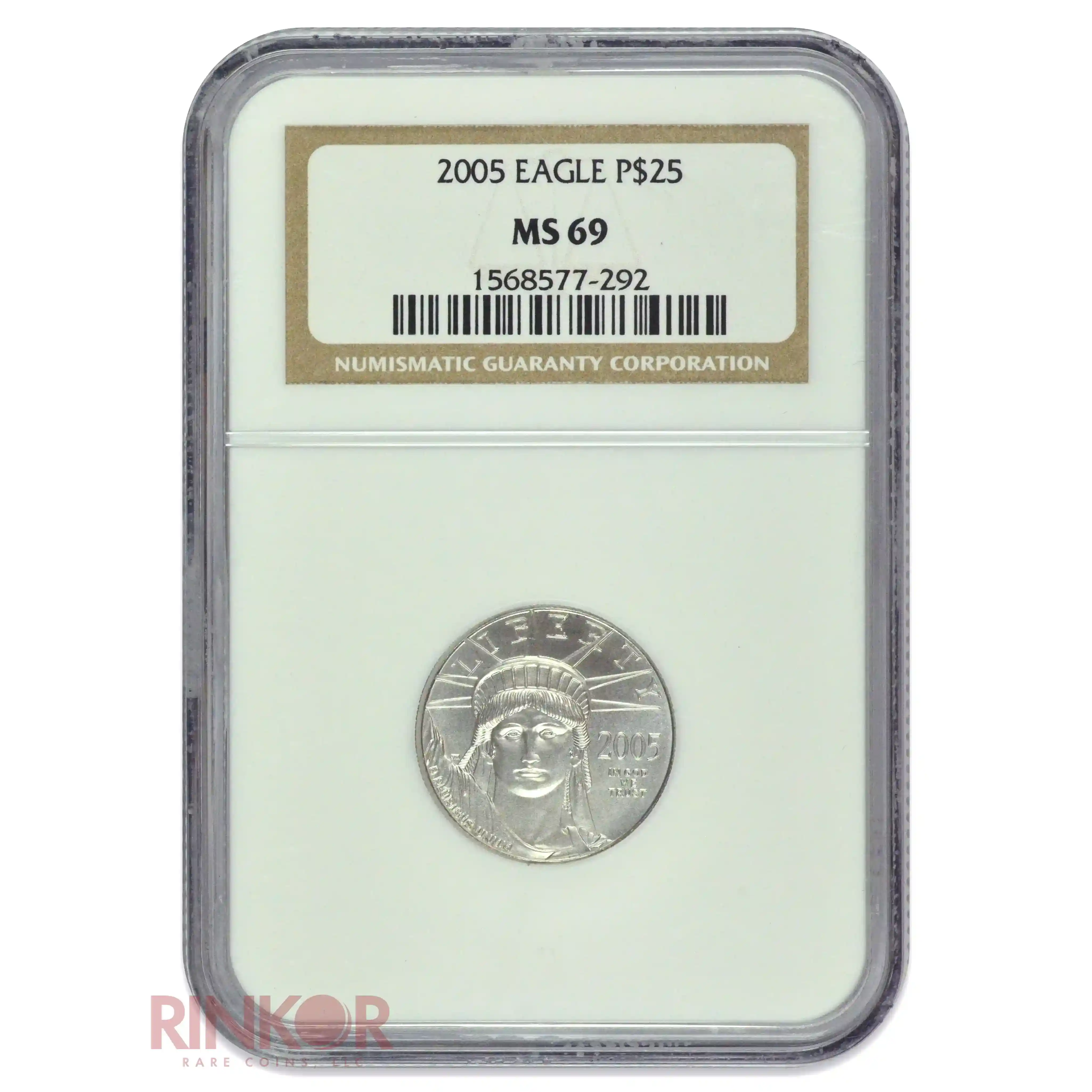 2005 Platinum American Eagle $25 NGC MS 69