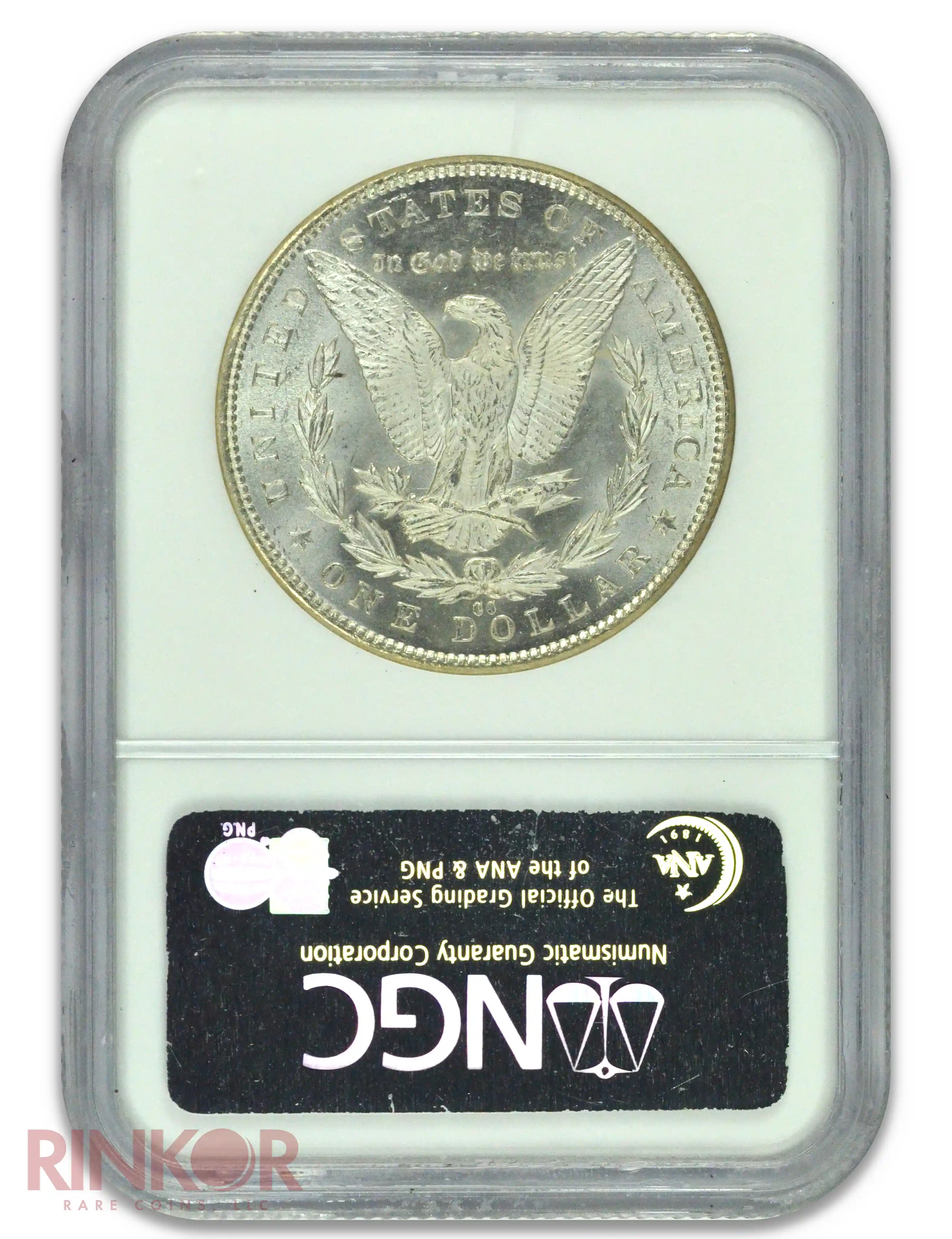 1891-CC $1 Morgan Dollar VAM-3 Spitting Eagle NGC MS 63
