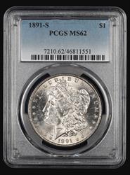 1891 S $1 PCGS MS62 MS62