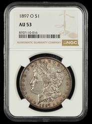 1897 O $1 NGC AU-53