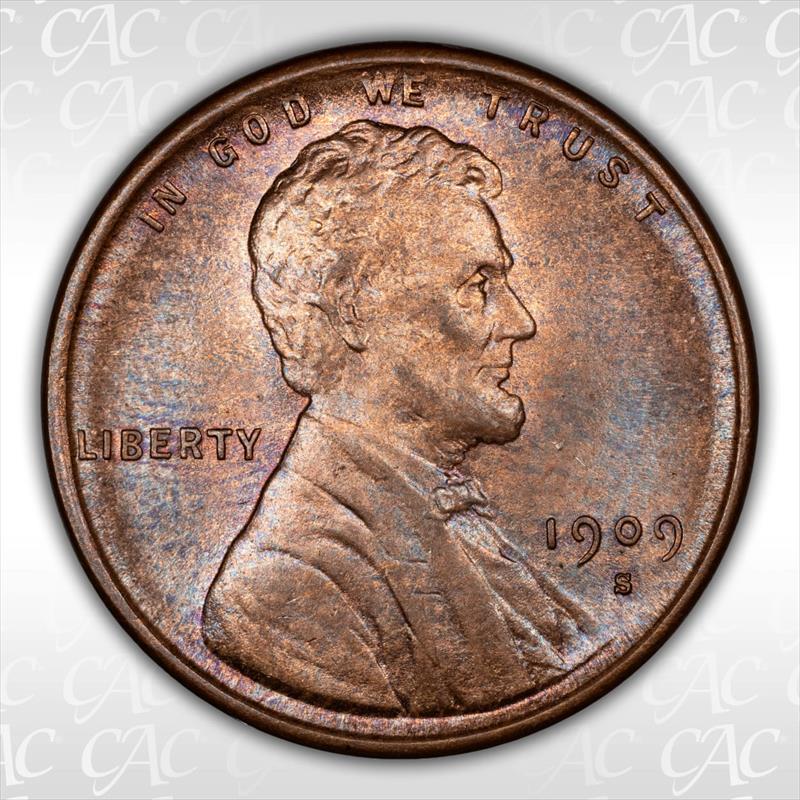 1909-S VDB 1c CACG MS64BN  