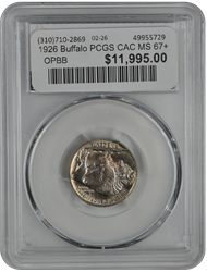 1926 Buffalo PCGS CAC MS 67+