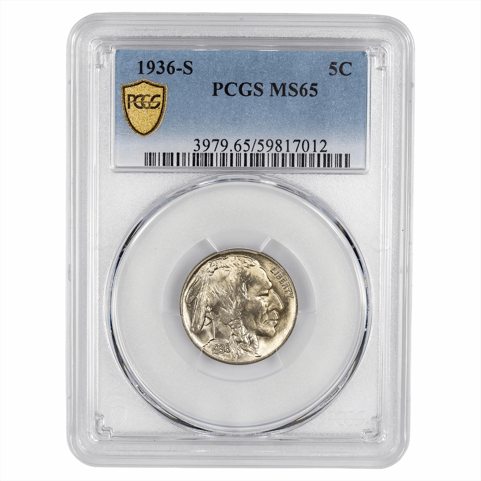 1936-S Type 2 Buffalo Nickel 5C PCGS MS 65