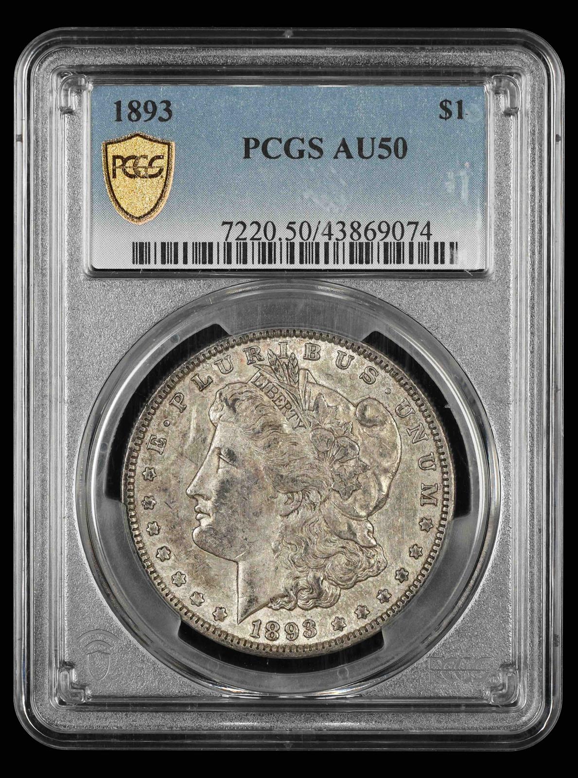 1893 $1 PCGS AU-50