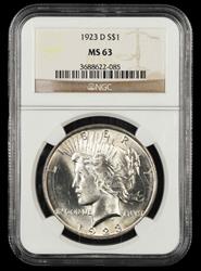1923 D $1 NGC MS 63