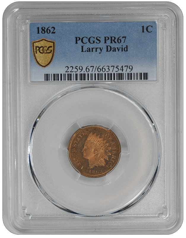 1862 Indian Head PCGS PR 67