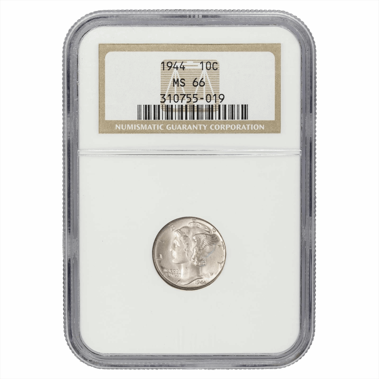 1944 Mercury Dime 10C NGC MS 66