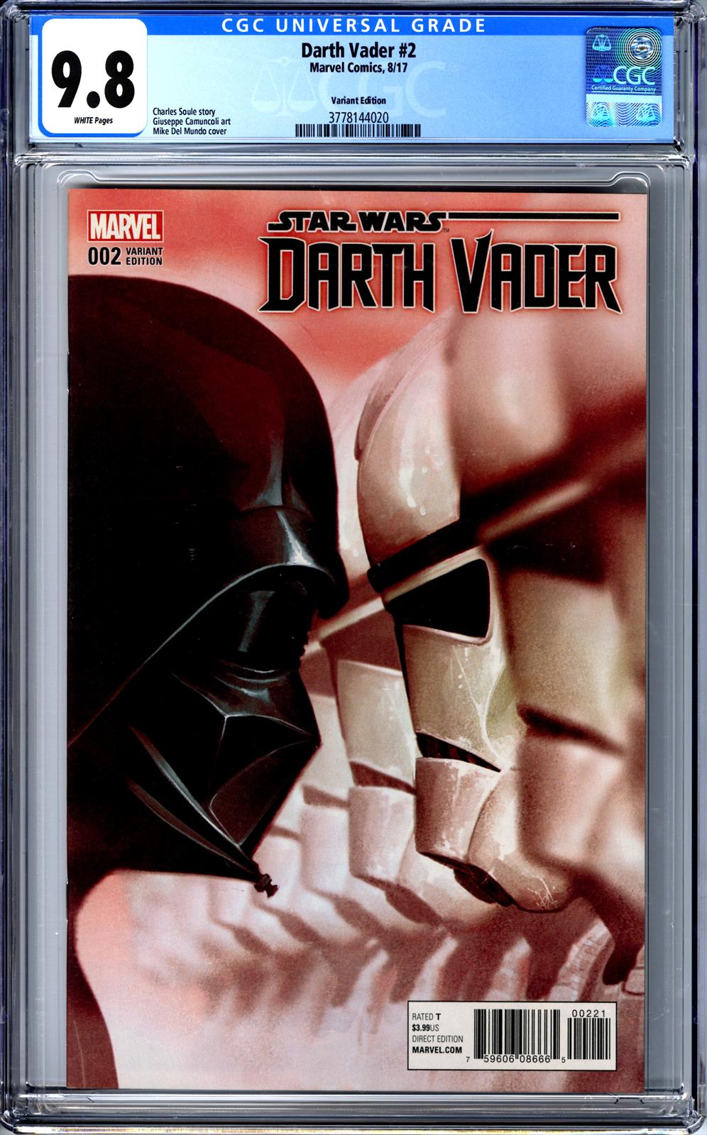 Darth Vader #2 CGC 9.8 Del Mundo Variant 