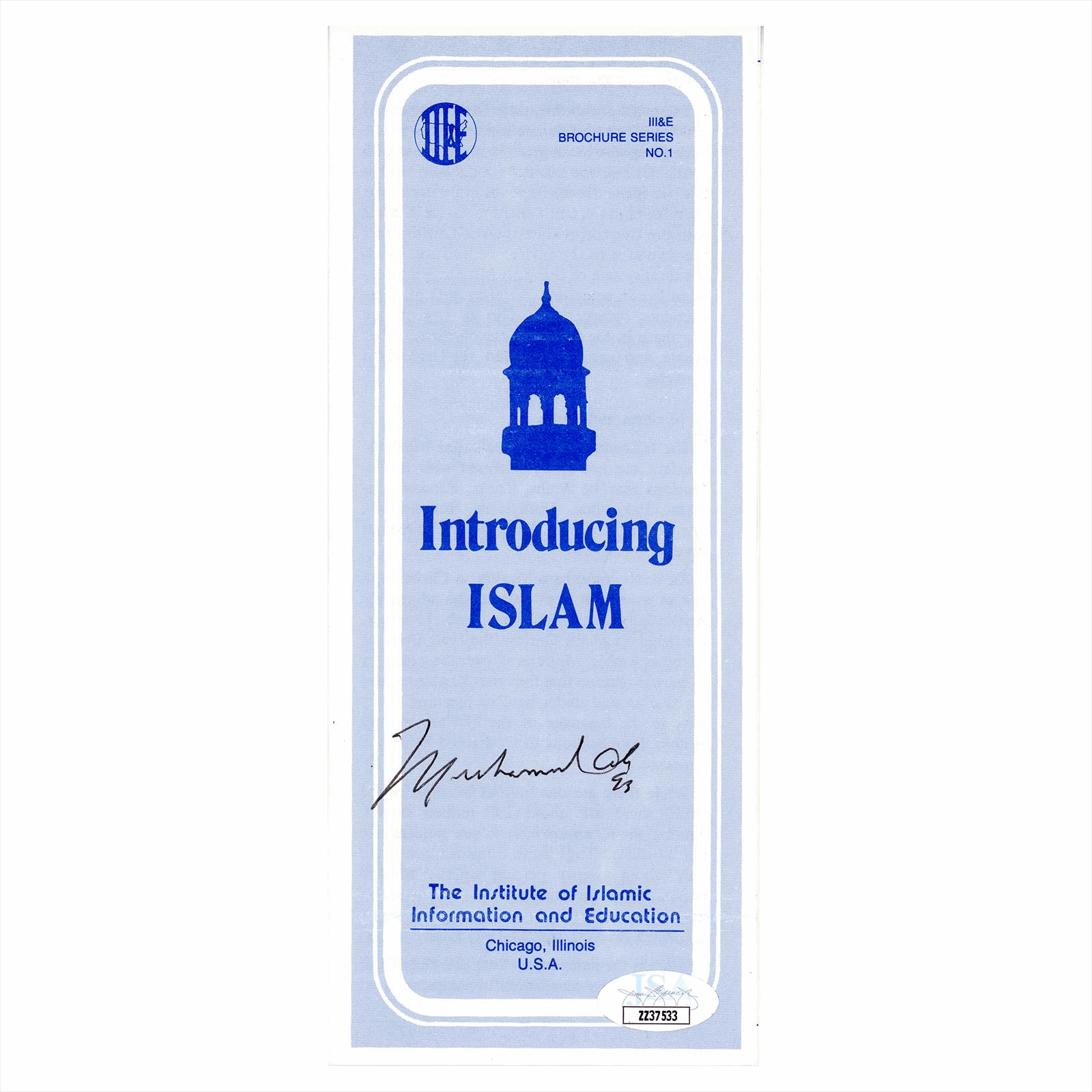 Muhammad Ali Signed III&E Pamphlet Intro to Islam JSA Certified 