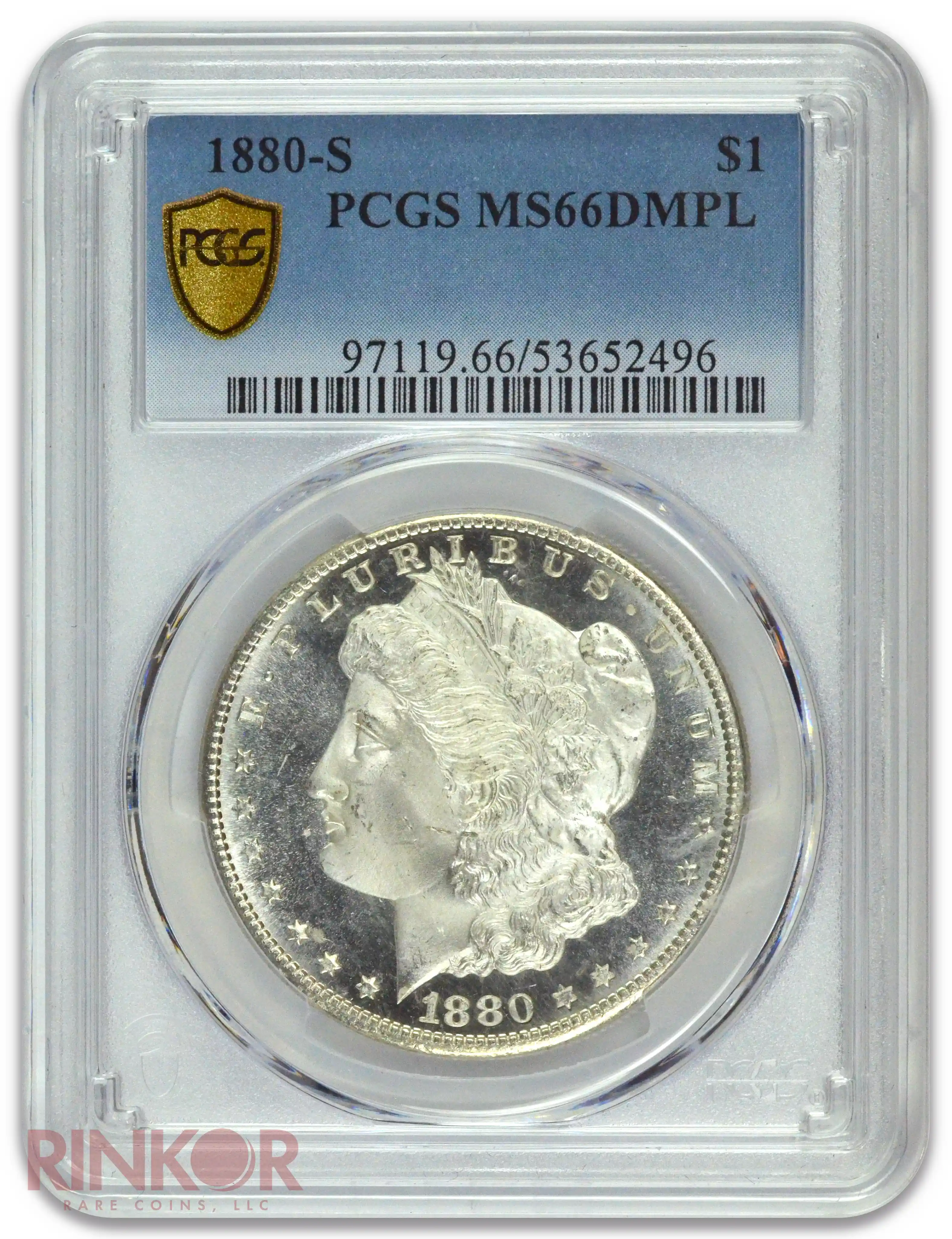 1880-S $1 Morgan Dollar PCGS MS 66 DMPL 