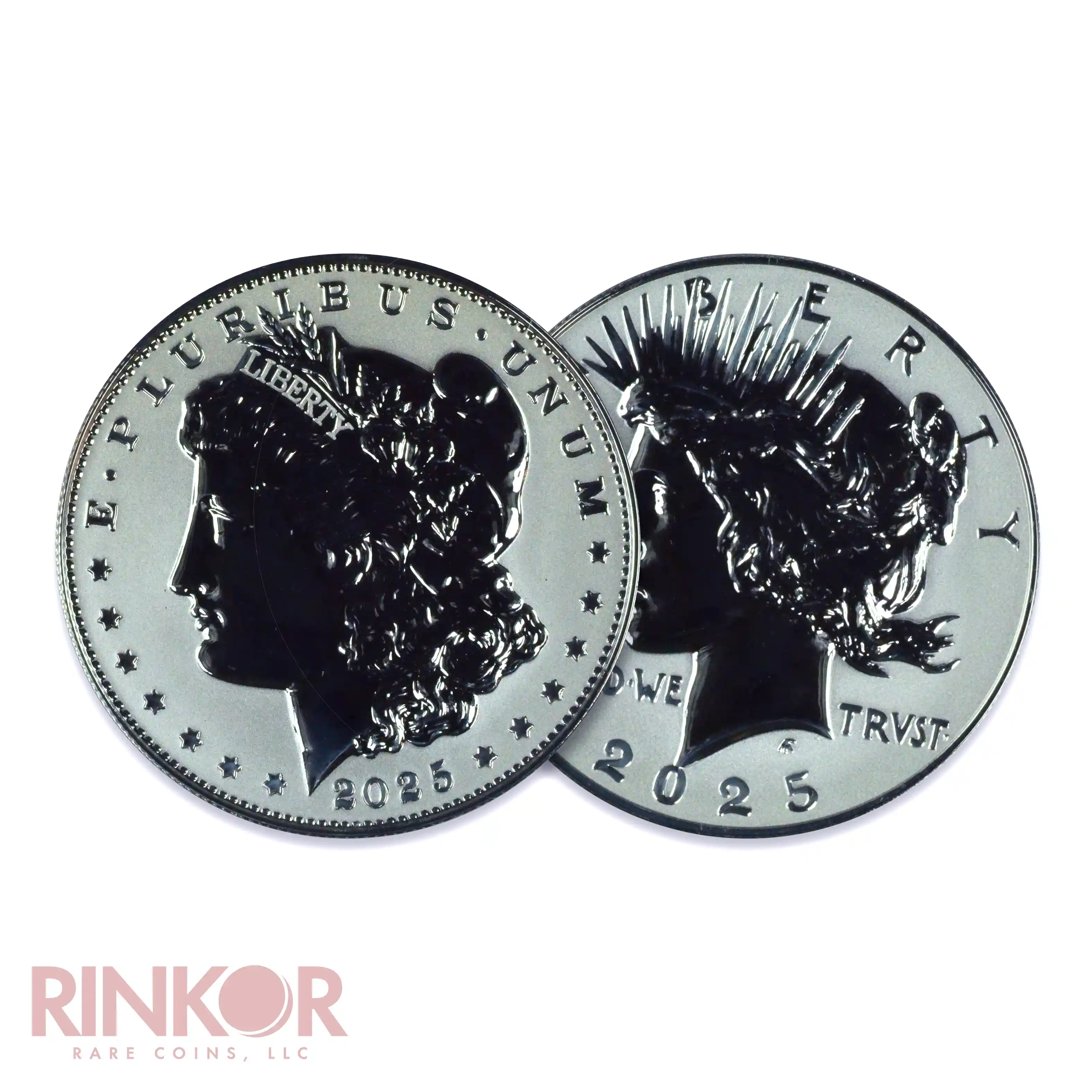 2025-S $1 Morgan and Peace Dollar 2-Coin Set Reverse Proof (Box and CoA)