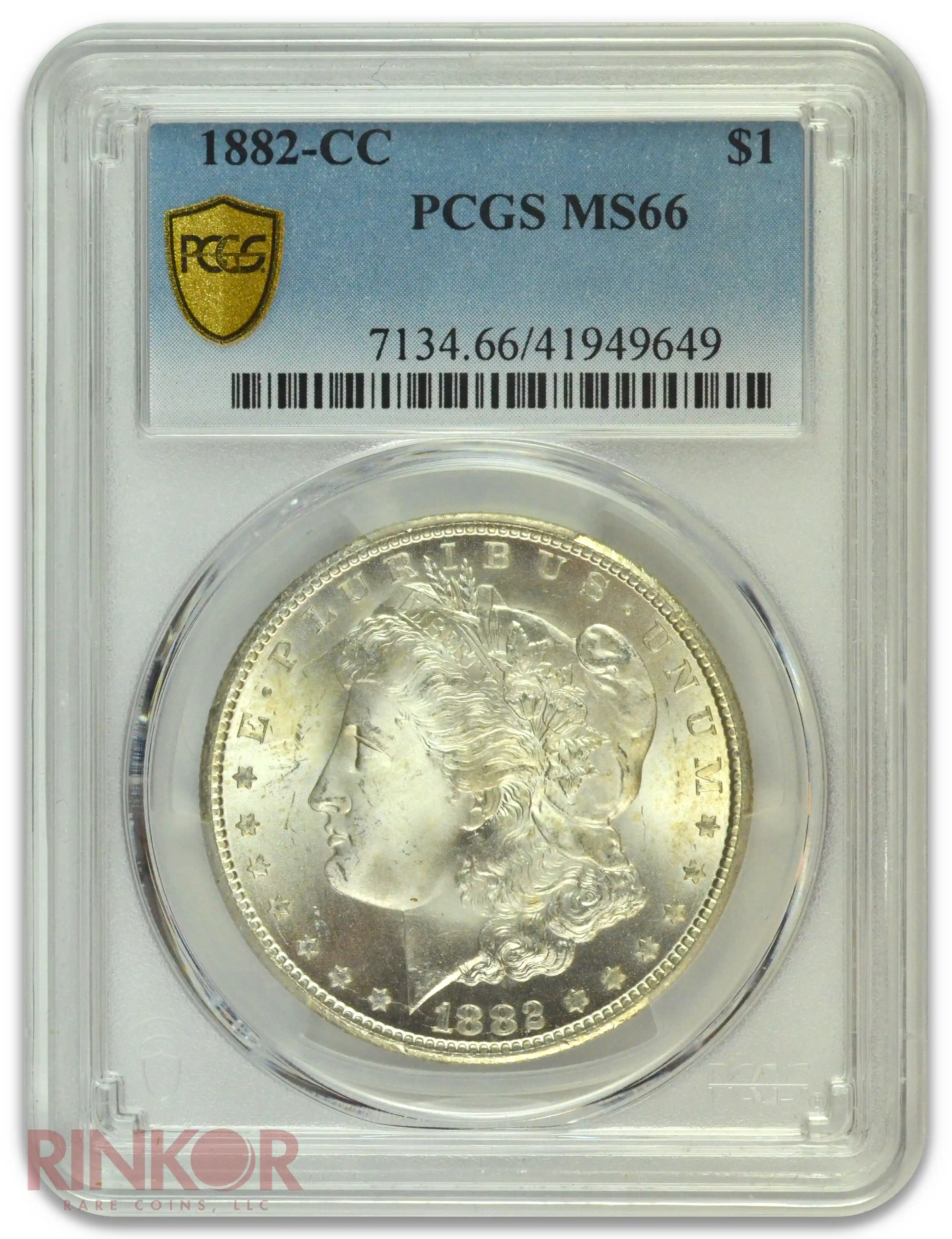 1882-CC $1 Morgan Dollar PCGS MS 66