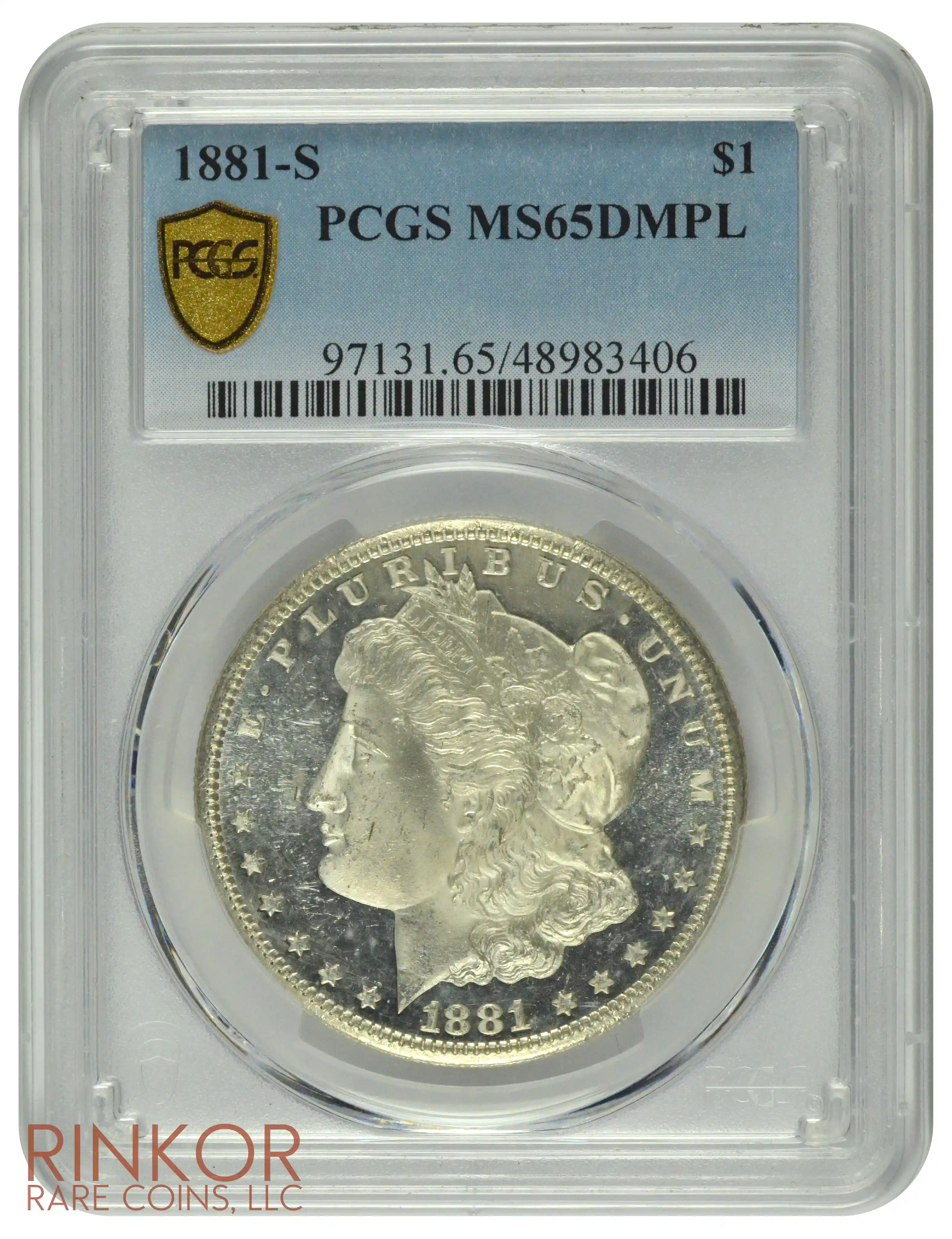 1881-S $1 PCGS MS 65 DMPL