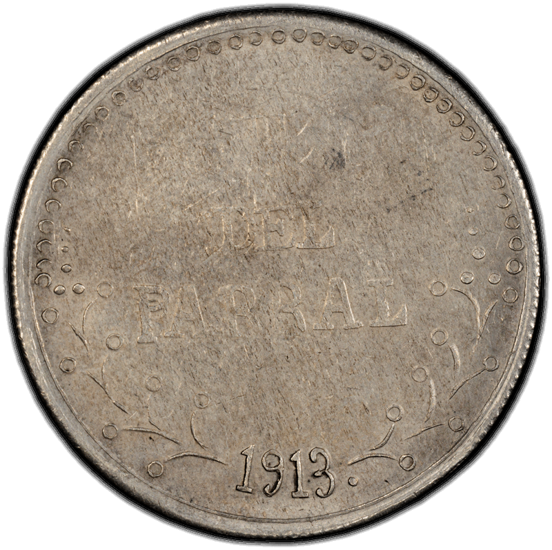 1913 Mexico Chihuahua Peso PCGS AU 55