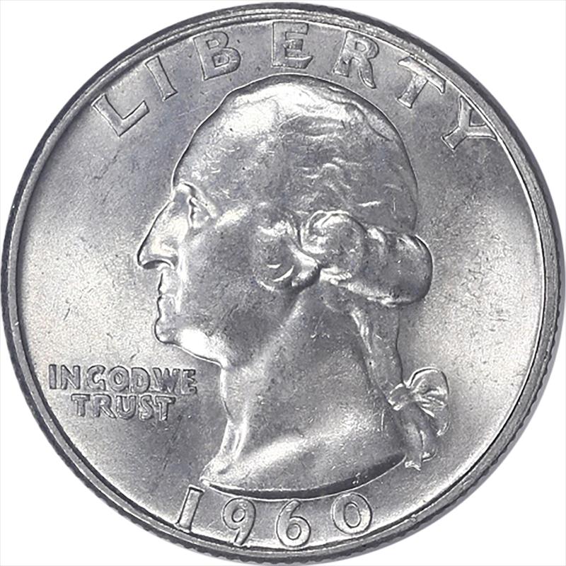 1960-D Washington Quarter 25c Uncirculated - Nice White Coin
