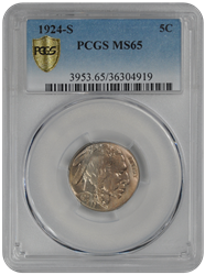 1924-S Buffalo PCGS MS 65