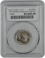 1915 Buffalo PCGS CAC MS 67+