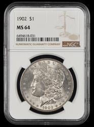 1902 $1 NGC MS64 MS64